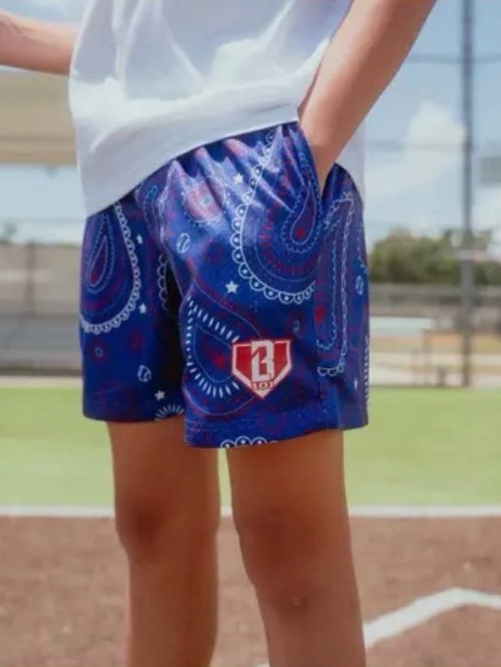 Baseball Lifestyle 101 Boys Paisley Mesh Shorts - YL